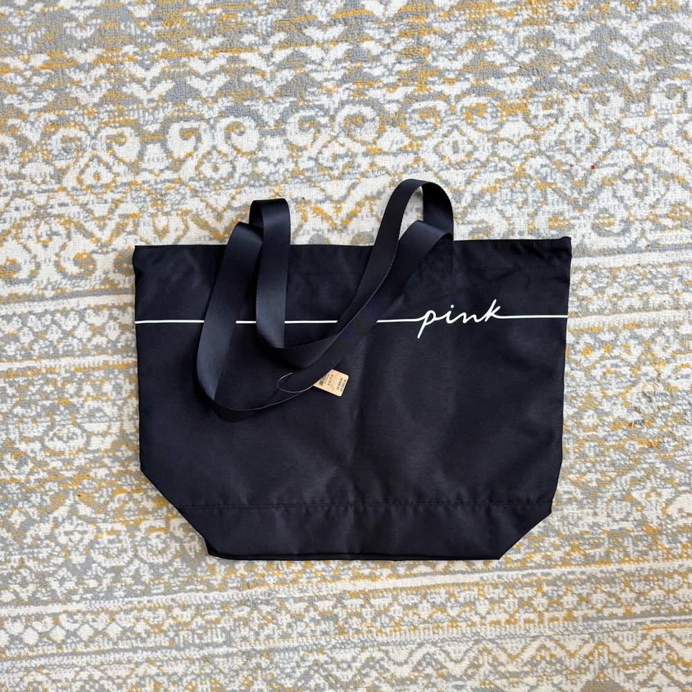 PINK Victoria's Secret Black Tote with White Accent